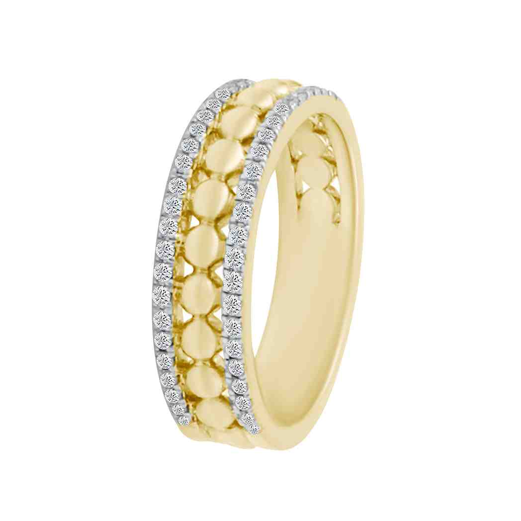 ROCKRUSH Inter Beads Wide Ring LR11059A